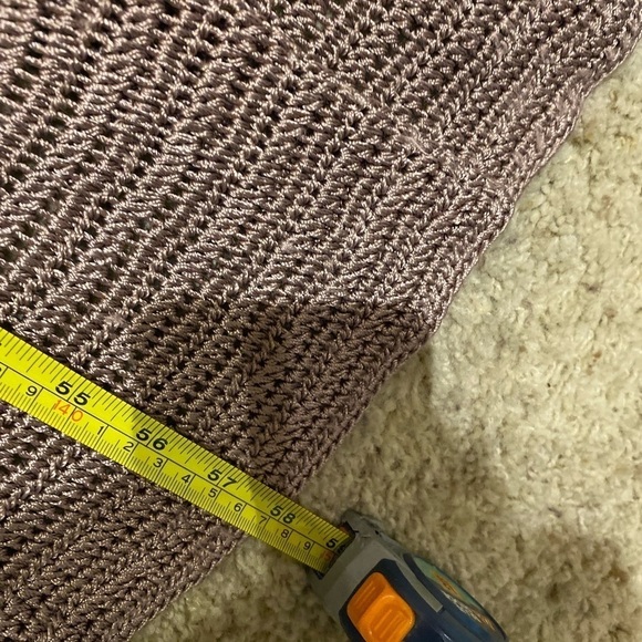 MIMII London Women’s Crochet Knit Skirt Slit Brown Size XS Vacation - Picture 7 of 8